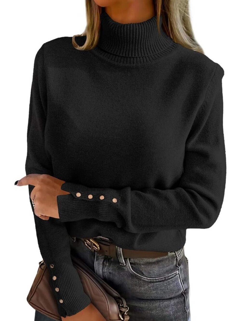 Cozy Turtleneck Sweater for Women | Long Sleeve Knit Top | Fall Fashion